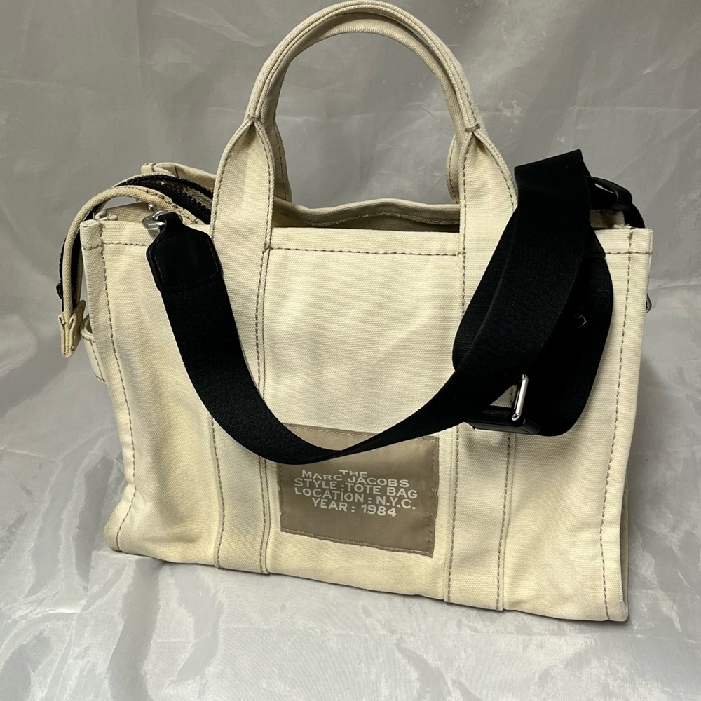 Marc Jacobs The Tote Bag Canvas Medium Beige - Picture 6 of 15